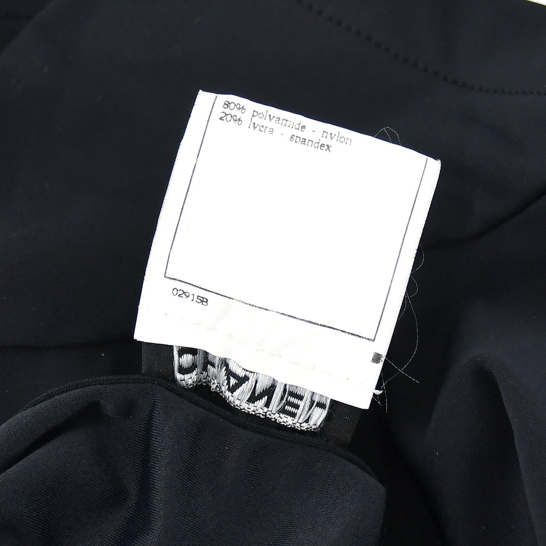 CHANEL ブラック 長袖Tシャツ サイズL程度 ロゴ 刺繍