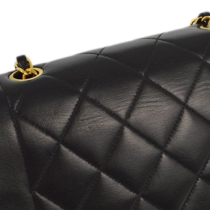 Chanel 1991-1994 Black Lambskin Small Diana Shoulder Bag