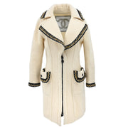 Chanel Sport Line Zip Up Coat Ivory 06A #38