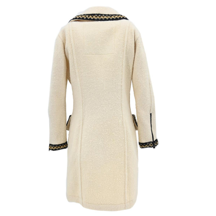 Chanel Sport Line Zip Up Coat Ivory 06A #38