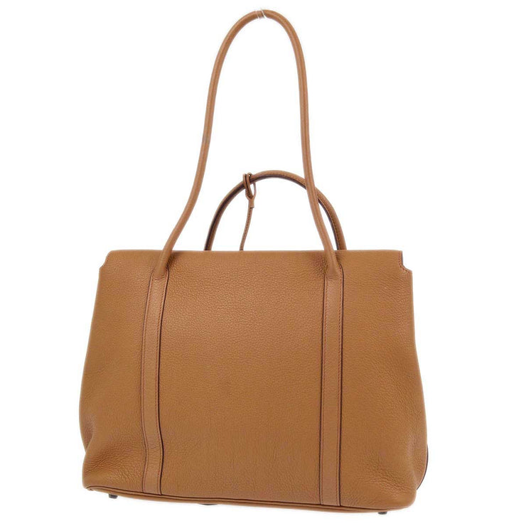 Hermes 2003 Tabac Camel Evercalf Initiale Shoulder Bag