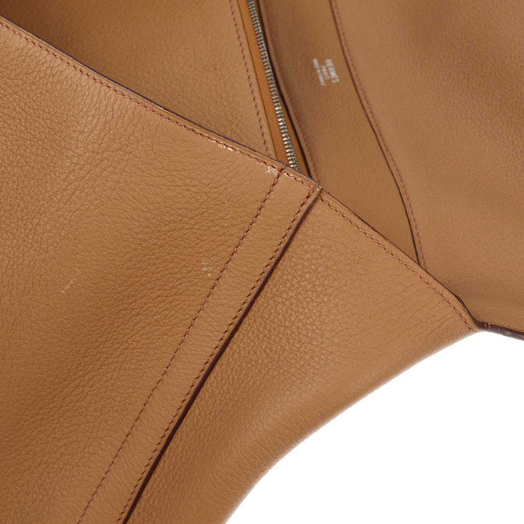 Hermes 2003 Tabac Camel Evercalf Initiale Shoulder Bag