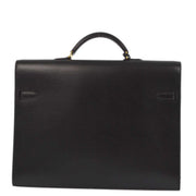 Hermes 2003 Black Epsom Kelly Depeches 38 Briefcase