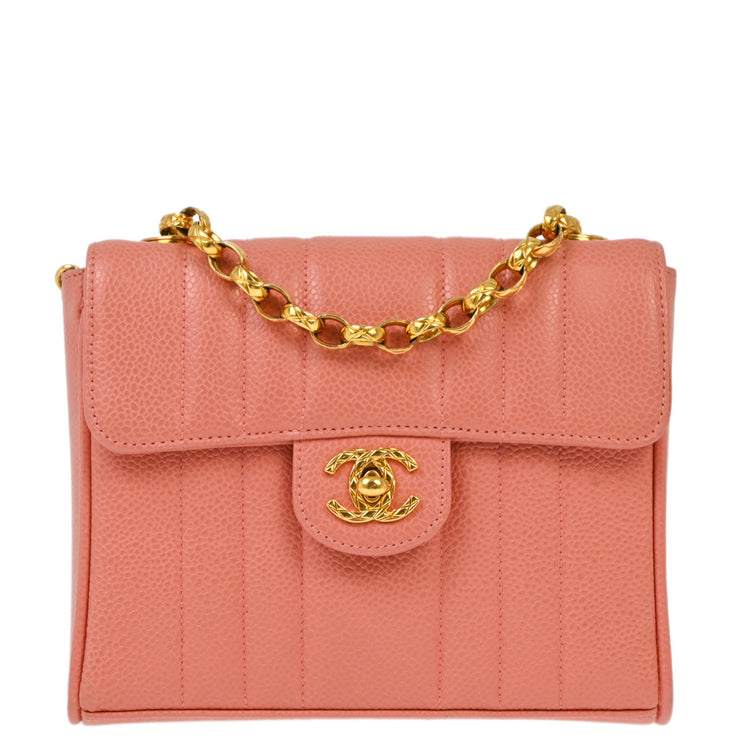 Chanel * 1991-1994 Pink Caviar Mademoiselle Shoulder Bag