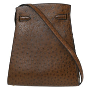 Hermes * 1995 Chocolat Ostrich Kelly Sport MM Shoulder Bag