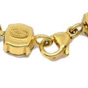 Chanel Rhinestone Chain Bracelet Gold 95A