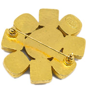 Chanel Stone Brooch Pin Gold 97A