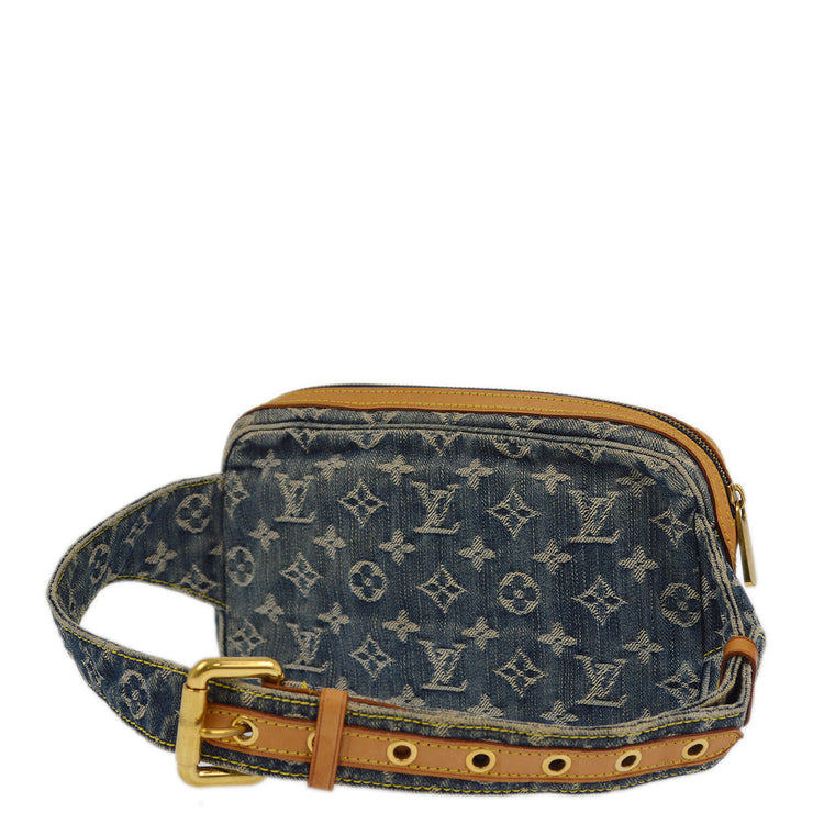 Louis Vuitton 2007 Blue Monogram Denim Bum Bag Waist Pouch M95347