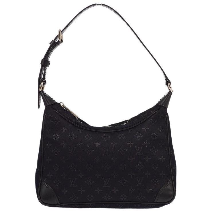 Louis Vuitton 2002 Black Monogram Satin Little Boulogne Handbag M92142