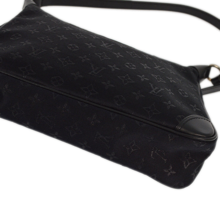 Louis Vuitton 2002 Black Monogram Satin Little Boulogne Handbag M92142