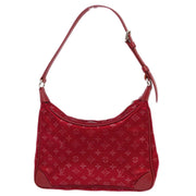 Louis Vuitton 2002 Red Monogram Satin Little Boulogne Handbag M92351