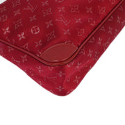 Louis Vuitton 2002 Red Monogram Satin Little Boulogne Handbag M92351