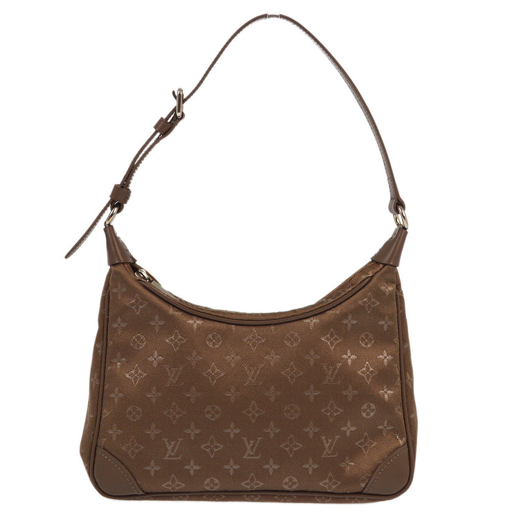 Louis Vuitton 2001 Beige Monogram Satin Little Boulogne Handbag M92143