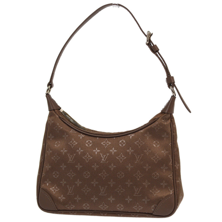 Louis Vuitton 2001 Beige Monogram Satin Little Boulogne Handbag M92143