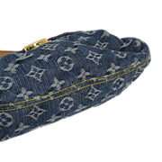 Louis Vuitton 2005 Blue Monogram Denim Mini Pleaty Handbag M95050