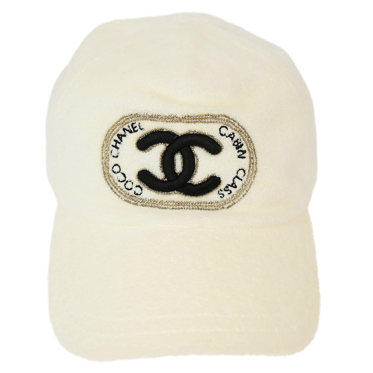 Chanel Cap Hat White #M Small Good