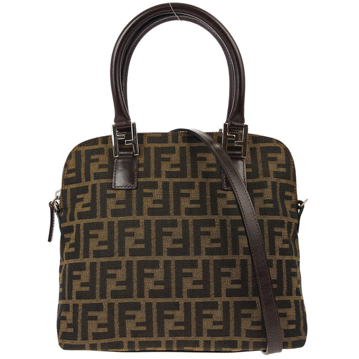 Fendi * Brown Zucca 2way Tote Handbag