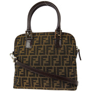 Fendi * Brown Zucca 2way Tote Handbag