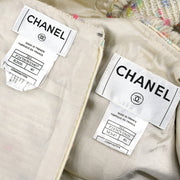 Chanel Setup Suit Jacket Skirt Ivory 04A #40