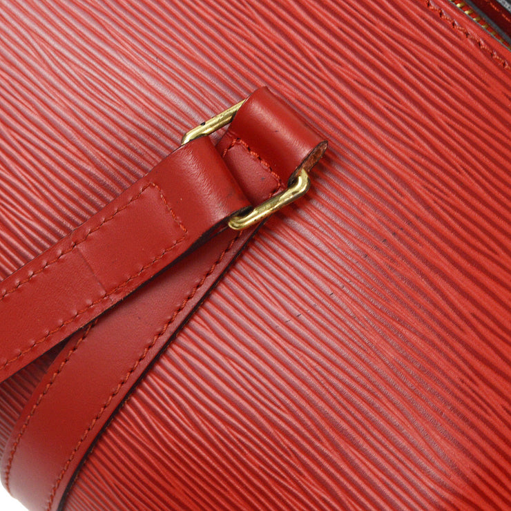 Louis Vuitton 1997 Red Epi Soufflot Handbag M52227