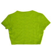 Chanel Cropped T-shirt Top Green 97P #38