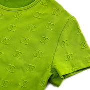 Chanel Cropped T-shirt Top Green 97P #38