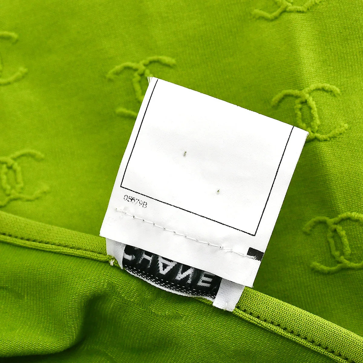 Chanel Cropped T-shirt Top Green 97P #38