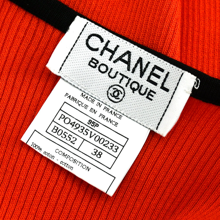 Chanel Cardigan Top Red 95P #38