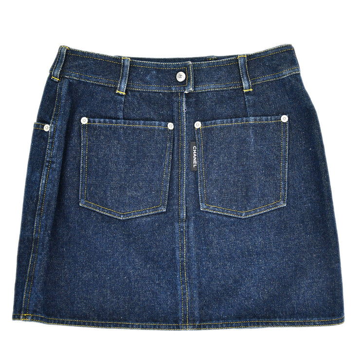 Chanel Denim Skirt Indigo 04274 #34