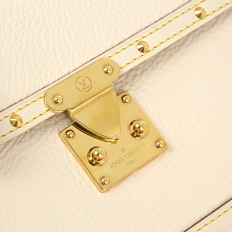 Louis Vuitton 2004 White Suhali L'aimable Handbag M92846