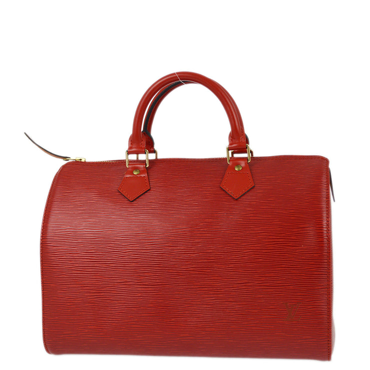 Louis Vuitton 1995 Red Epi Speedy 30 Handbag M43007