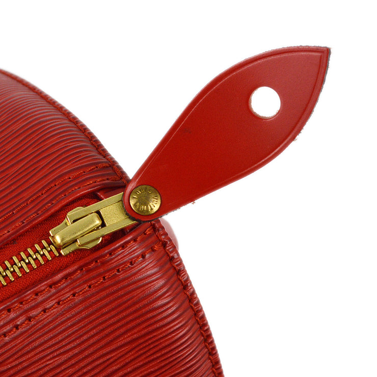 Louis Vuitton 1995 Red Epi Speedy 30 Handbag M43007