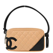 Chanel 2003-2004 Beige Calfskin Cambon Ligne Handbag