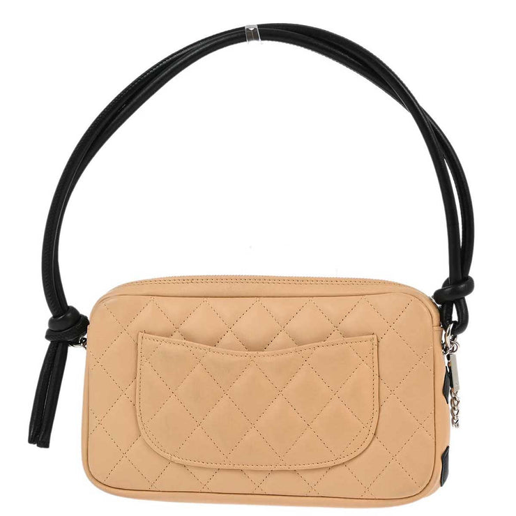 Chanel 2003-2004 Beige Calfskin Cambon Ligne Handbag