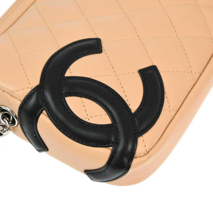 Chanel 2003-2004 Beige Calfskin Cambon Ligne Handbag