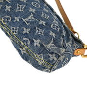 Louis Vuitton 2006 Blue Monogram Denim Mini Pleaty Handbag M95050