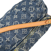 Louis Vuitton 2006 Blue Monogram Denim Mini Pleaty Handbag M95050