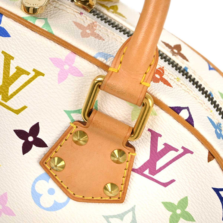 Louis Vuitton 2005 White Monogram Multicolor Trouville Handbag M92663