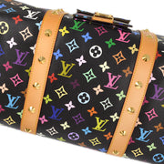 Louis Vuitton 2003 Black Monogram Multicolor Speedy 45 Handbag M92640