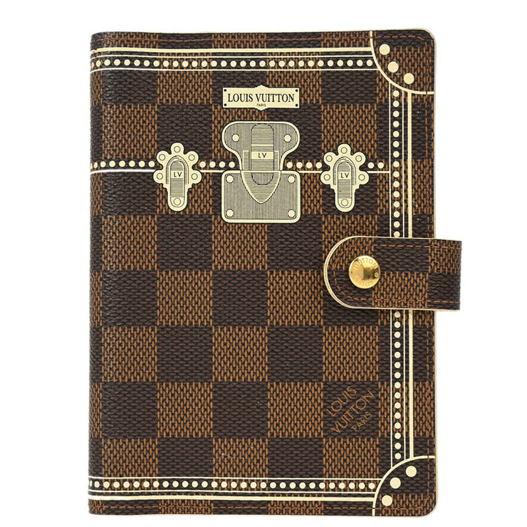 Louis Vuitton 2008 Damier Trunk Agenda PM Note Book Cover R20968 Small Good