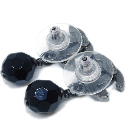 Chanel 2012 Dangle Piercing Earrings Silver A12V