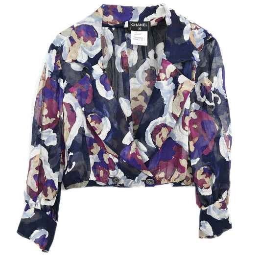 Chanel 2010 Blouse  Shirt Navy #38