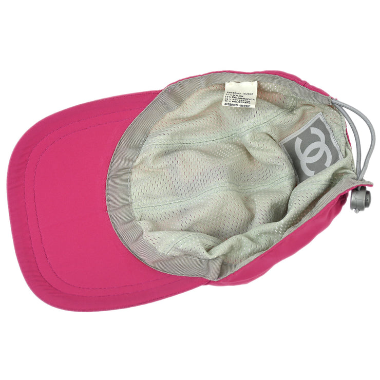 Chanel Sport Line Cap Hat Pink #S Small Good