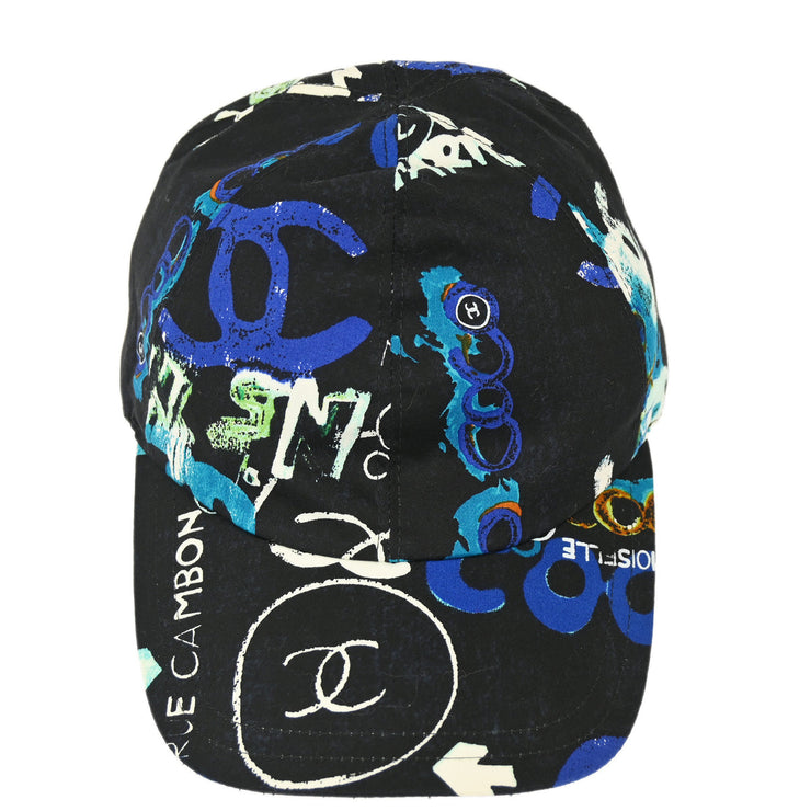 Chanel Cap Hat Black #M Small Good