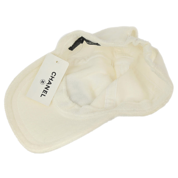 Chanel Cap Hat White #M Small Good