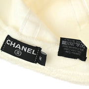 Chanel Cap Hat White #M Small Good