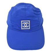 Chanel Sport Line Cap Hat Blue #M Small Good