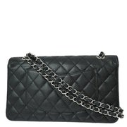 Chanel 2009-2010 Black Caviar Medium Classic Double Flap Shoulder Bag