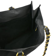 Chanel 1991-1994 Black Nylon Shoulder Tote Bag