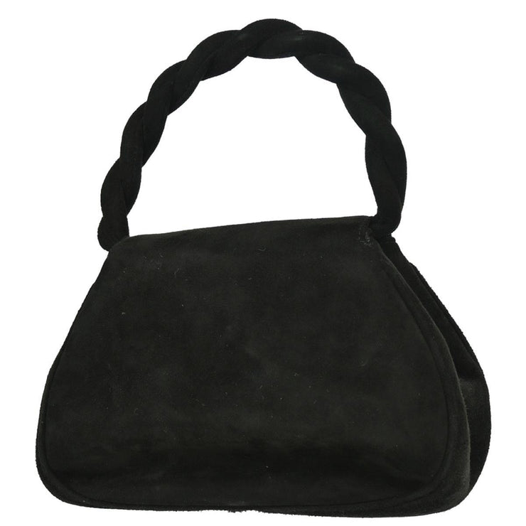 Chanel 1996-1997 Black Suede Handbag